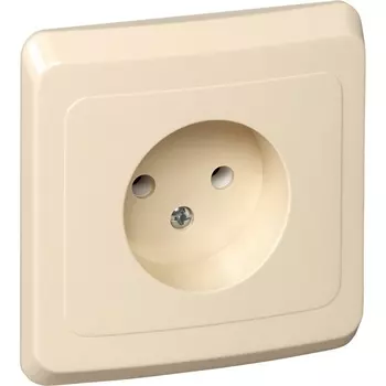 Розетка без заземления (кремовый) Systeme Electric Этюд PC16-001K