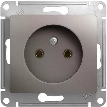 Розетка без заземления (платина) Systeme Electric Glossa GSL001241