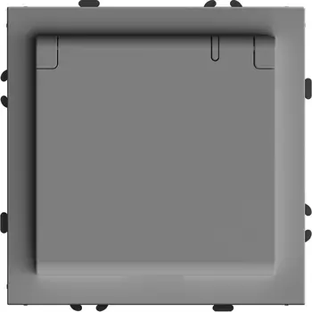 Розетка без заземления с защитной крышкой (серый) Stekker Эмили 49956