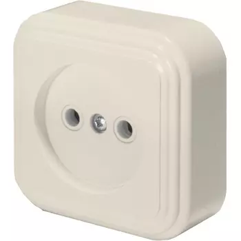 Розетка без заземления (слоновая кость) Stekker Брест 49061