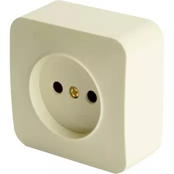Розетка без заземления (слоновая кость) Stekker София 49484