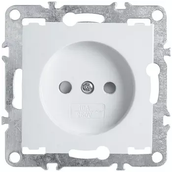 Розетка без заземления со шторками (белый) Stekker Эрна 39316