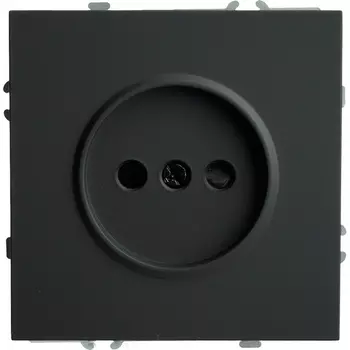 Розетка без заземления со шторками (черный) Stekker Эмили 49850