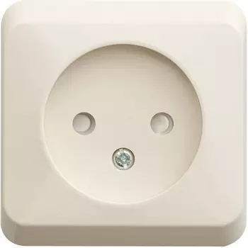 Розетка без заземления со шторками (кремовый) Systeme Electric Этюд PA16-002K