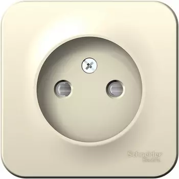 Розетка без заземления со шторками (молочный) Systeme Electric Blanca BLNRA001112