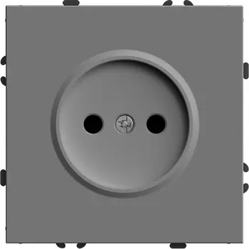 Розетка без заземления со шторками (серый) Stekker Эмили 49954