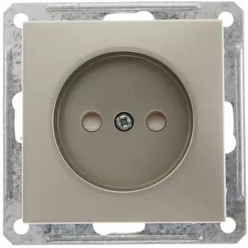 Розетка без заземления со шторками (шампань) Systeme Electric W59 RS16-151-4-86
