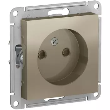Розетка без заземления со шторками (шампань) Systeme Electric AtlasDesign ATN000549