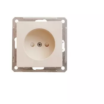 Розетка без заземления со шторками (слоновая кость) Systeme Electric W59 RS16-151-2-86