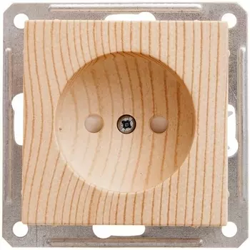 Розетка без заземления со шторками (сосна) Systeme Electric W59 RS16-151-7-86