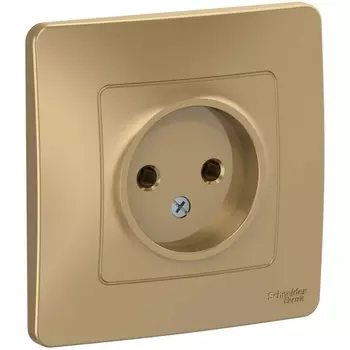 Розетка без заземления (титан) Systeme Electric Blanca BLNRS000014