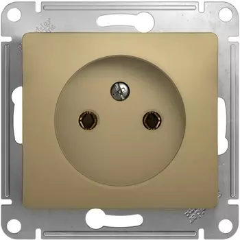 Розетка без заземления (титан) Systeme Electric Glossa GSL000441