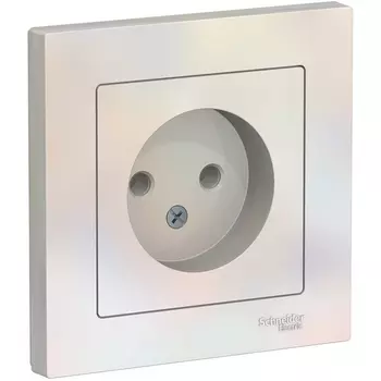 Розетка без заземления (жемчужный) Systeme Electric AtlasDesign ATN000440
