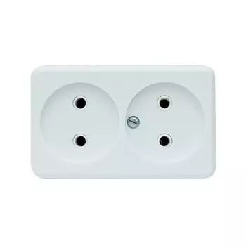 Розетка двойная без заземления Duwi BASIS 26402 6