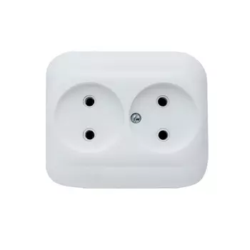 Розетка двойная без заземления Duwi BASIS 26460 6