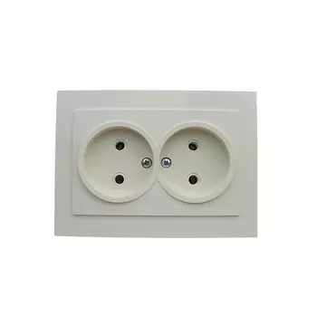 Розетка двойная без заземления Duwi PALAZZO 26485 9