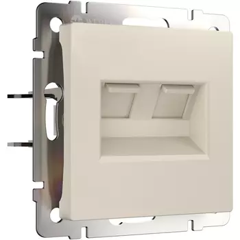 Розетка двойная Ethernet RJ-45 (айвори матовый) Werkel W1181162 (a062429)