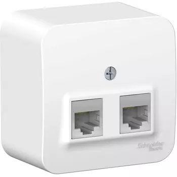 Розетка двойная Ethernet RJ-45 (белый) Systeme Electric Blanca BLNIA045451