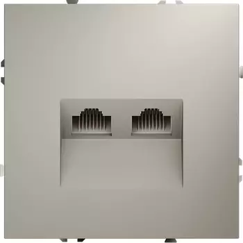 Розетка двойная Ethernet RJ-45 (кашемир) Voltum S70 VLS060203