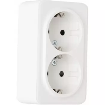 Розетка двойная с заземлением Arte Milano am-310 310.40-2.white