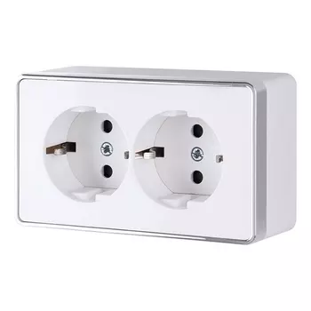 Розетка двойная с заземлением Gallant (белый) Werkel W5072101 (a051590)