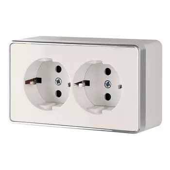 Розетка двойная с заземлением Gallant (слоновая кость) Werkel W5072103 (a051560)