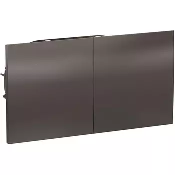 Розетка двойная с заземлением и крышкой (мокко) Systeme Electric AtlasDesign ATN000628