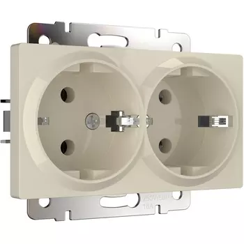 Розетка двойная с заземлением (слоновая кость) Werkel W1172003 (a051465)