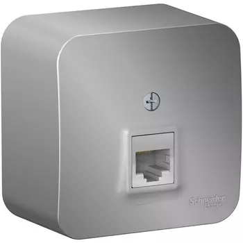 Розетка Ethernet RJ-45 (алюминий) Systeme Electric Blanca BLNIA045003