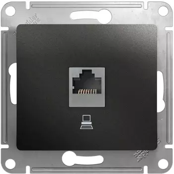 Розетка Ethernet RJ-45 (антрацит) Systeme Electric Glossa GSL000781K