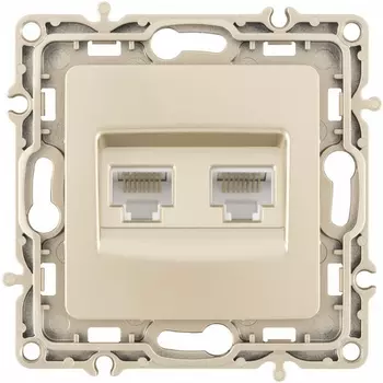Розетка Ethernet RJ-45 Arte Milano am-217 217.45-2.shampan