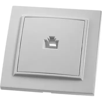 Розетка Ethernet RJ-45 (белый) Stekker Эрна 39047