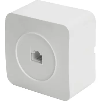 Розетка Ethernet RJ-45 (белый) Stekker София 49300