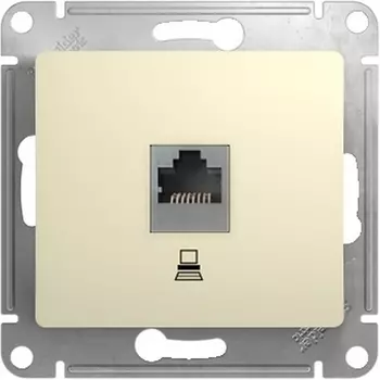 Розетка Ethernet RJ-45 (бежевый) Systeme Electric Glossa GSL000281K