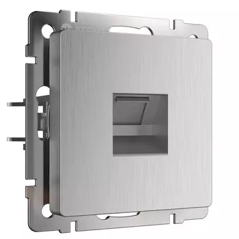 Розетка Ethernet RJ-45 (cеребряный рифленый) Werkel W1181009 (a051360)