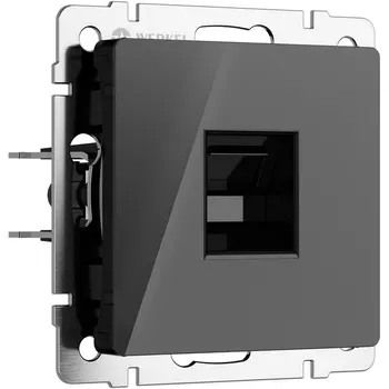 Розетка Ethernet RJ-45 (черный акрил) Werkel W1181048 (a064046)