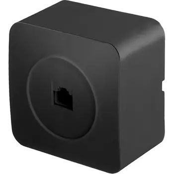 Розетка Ethernet RJ-45 (черный матовый) Stekker София 49483