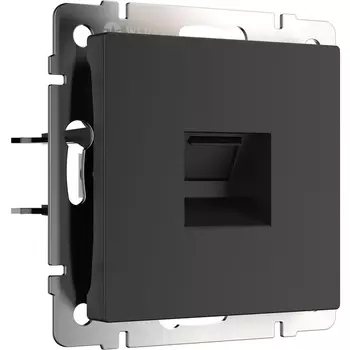 Розетка Ethernet RJ-45 (черный матовый) Werkel W5120108