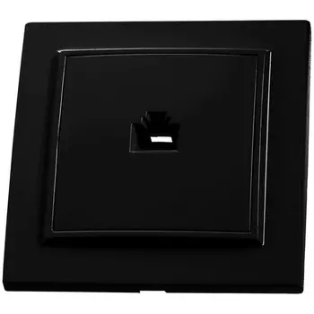 Розетка Ethernet RJ-45 (черный) Stekker Эрна 39475