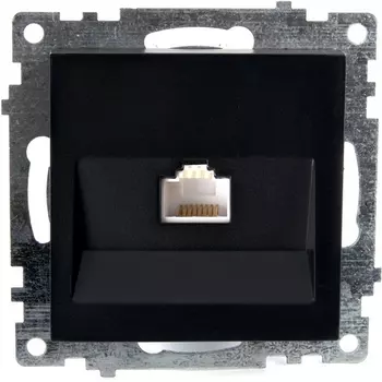 Розетка Ethernet RJ-45 (черный) Stekker Катрин 39613