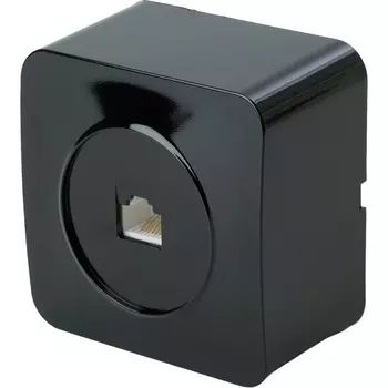 Розетка Ethernet RJ-45 (черный) Stekker София 49312