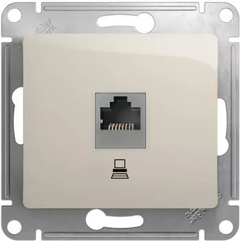 Розетка Ethernet RJ-45 (молочный) Systeme Electric GSL000981K