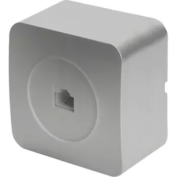 Розетка Ethernet RJ-45 (серебро) Stekker София 49324