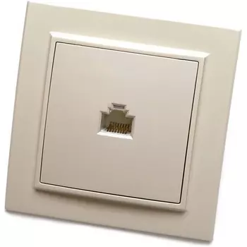 Розетка Ethernet RJ-45 (слоновая кость) Stekker Эрна 39233