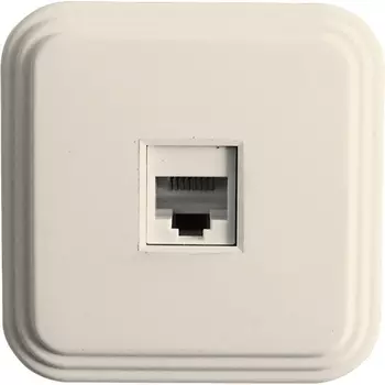 Розетка Ethernet RJ-45 (слоновая кость) Stekker Брест 49062
