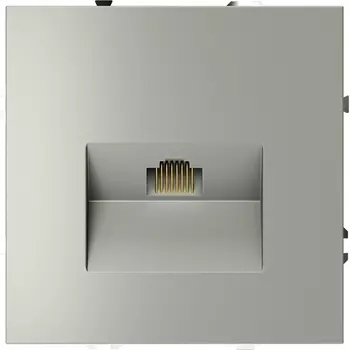 Розетка Ethernet RJ-45 (сталь) Voltum S70 VLS060105
