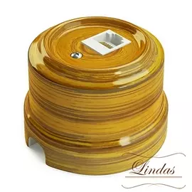 Розетка RJ-45 декор Бамбук 32025 (Lindas)