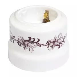 Розетка с заземл. конт. декор №1 35017 (Lindas)