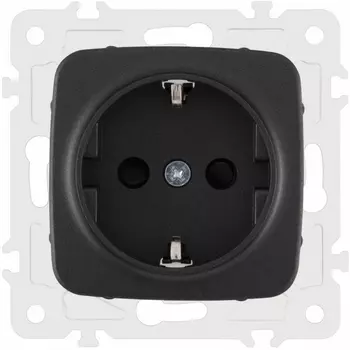 Розетка с заземлением Arte Milano am-205 205.40-1.black