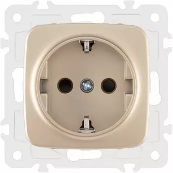 Розетка с заземлением Arte Milano am-205 205.40-1.shampan